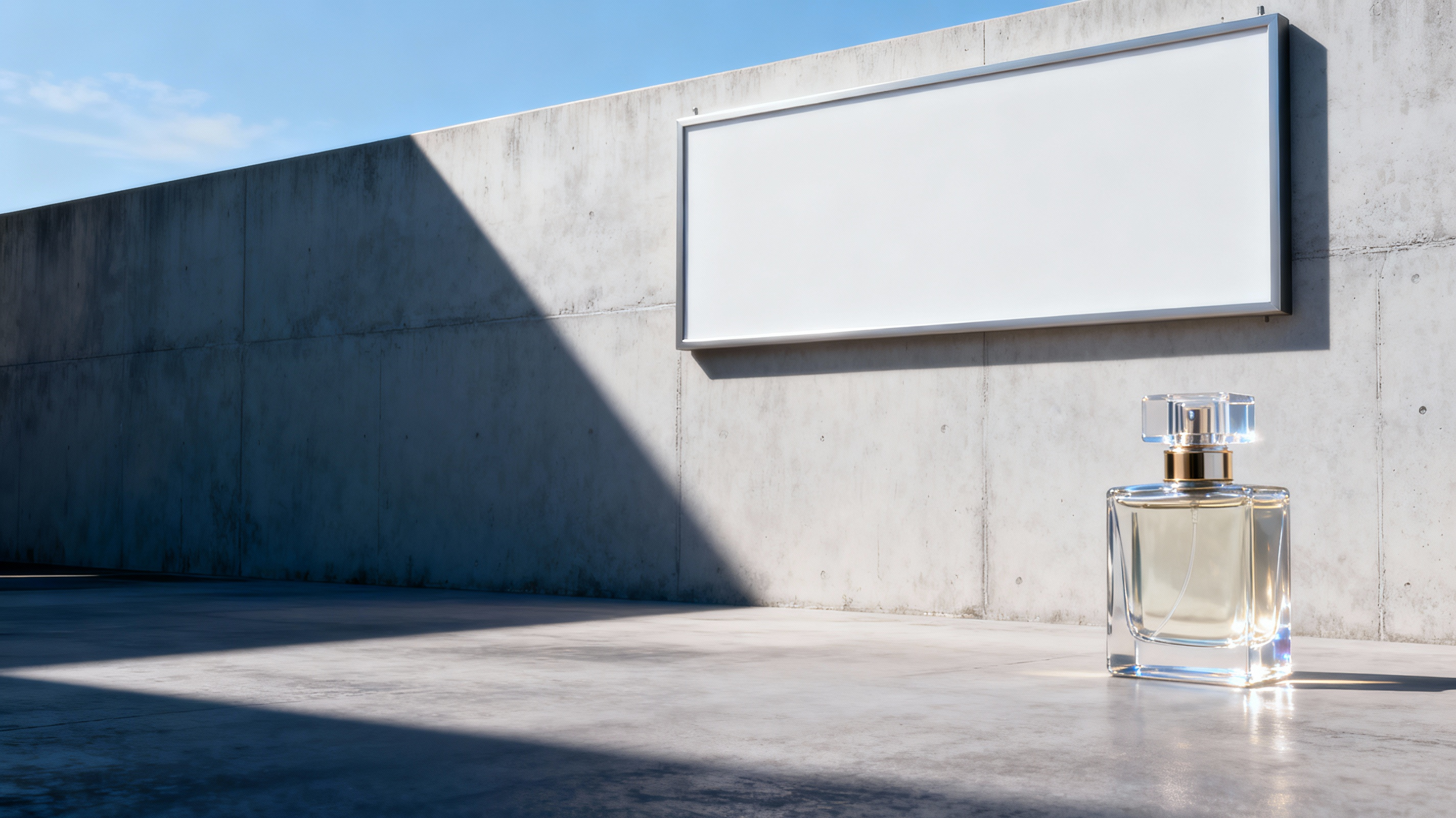 Scientific diagram showing large fixative molecules reducing the evaporation of smaller perfume aroma chemicals.