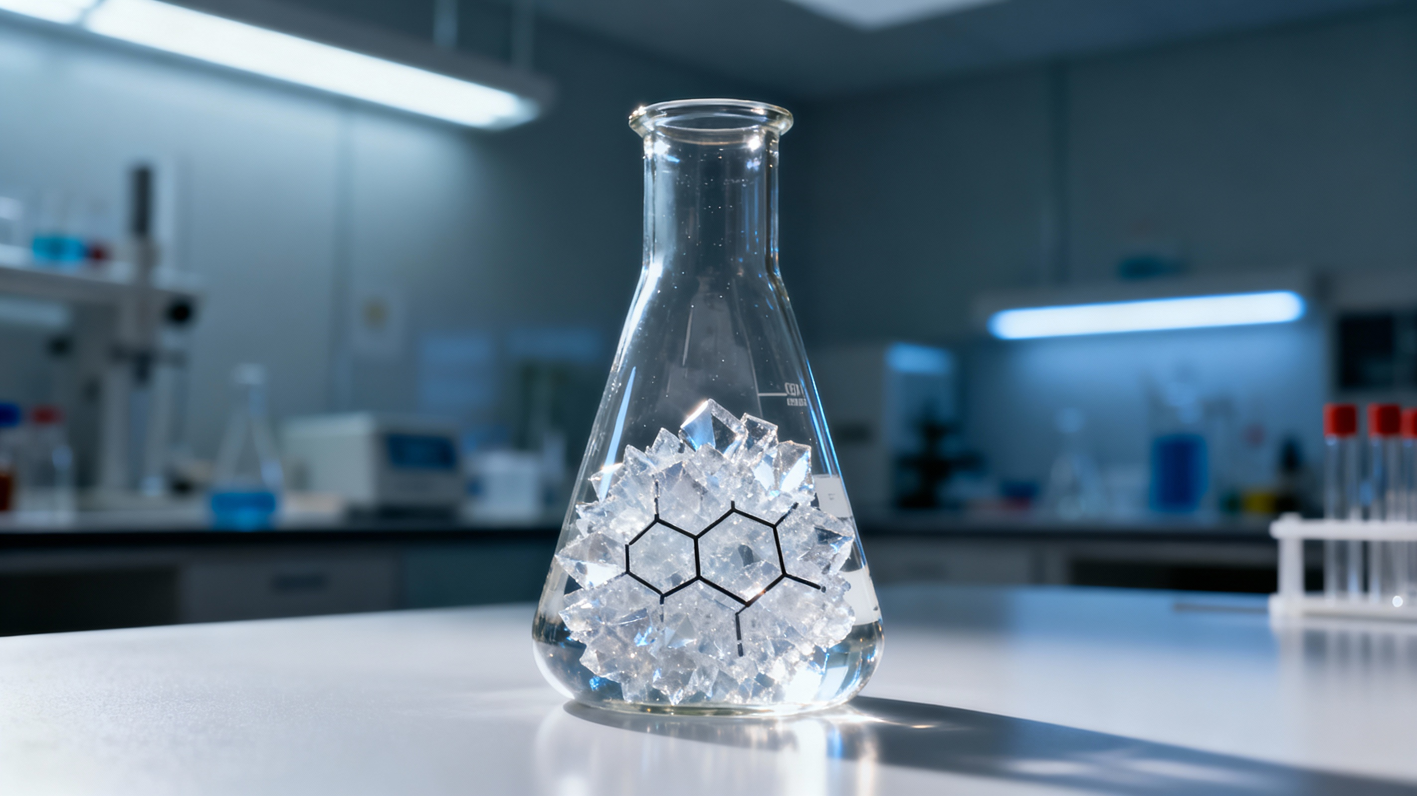 Diels-Alder reaction of alpha terpinene and maleic anhydride forming a crystalline adduct.
