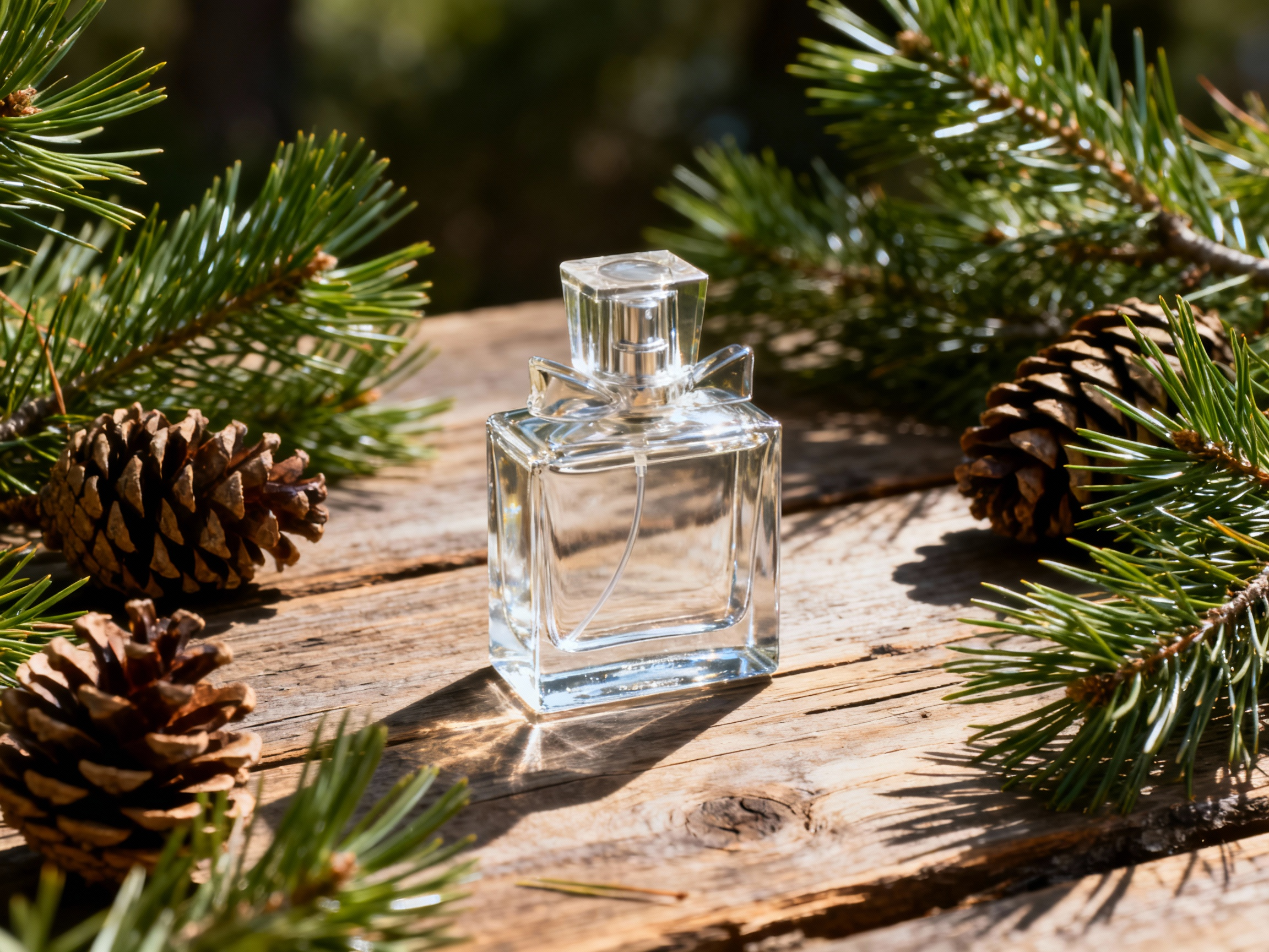 Chemical formula diagram of alpha-pinene, a pine-derived terpene used as a key aroma chemical in fragrances.